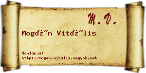 Mogán Vitális névjegykártya